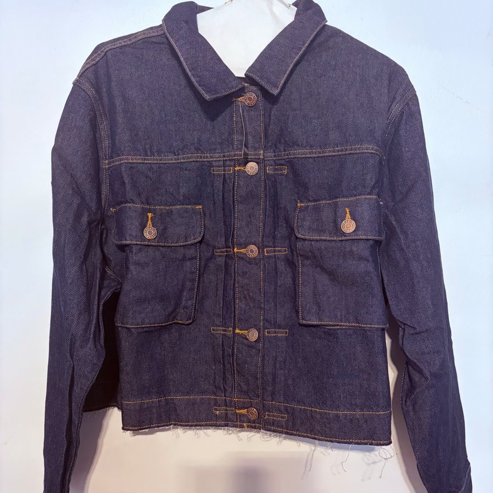 Torrid Dark Blue Jean Jacket with Button Accents